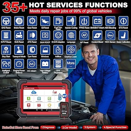 LAUNCH CRP919EBT Elite – Bidirectional Full System OBD2 Scanner with ECU Coding & 35+ Resets.
