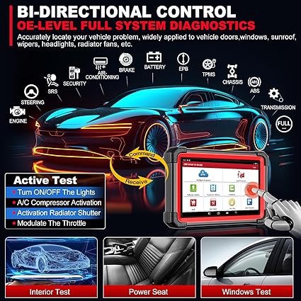 LAUNCH CRP919EBT Elite – Bidirectional Full System OBD2 Scanner with ECU Coding & 35+ Resets.