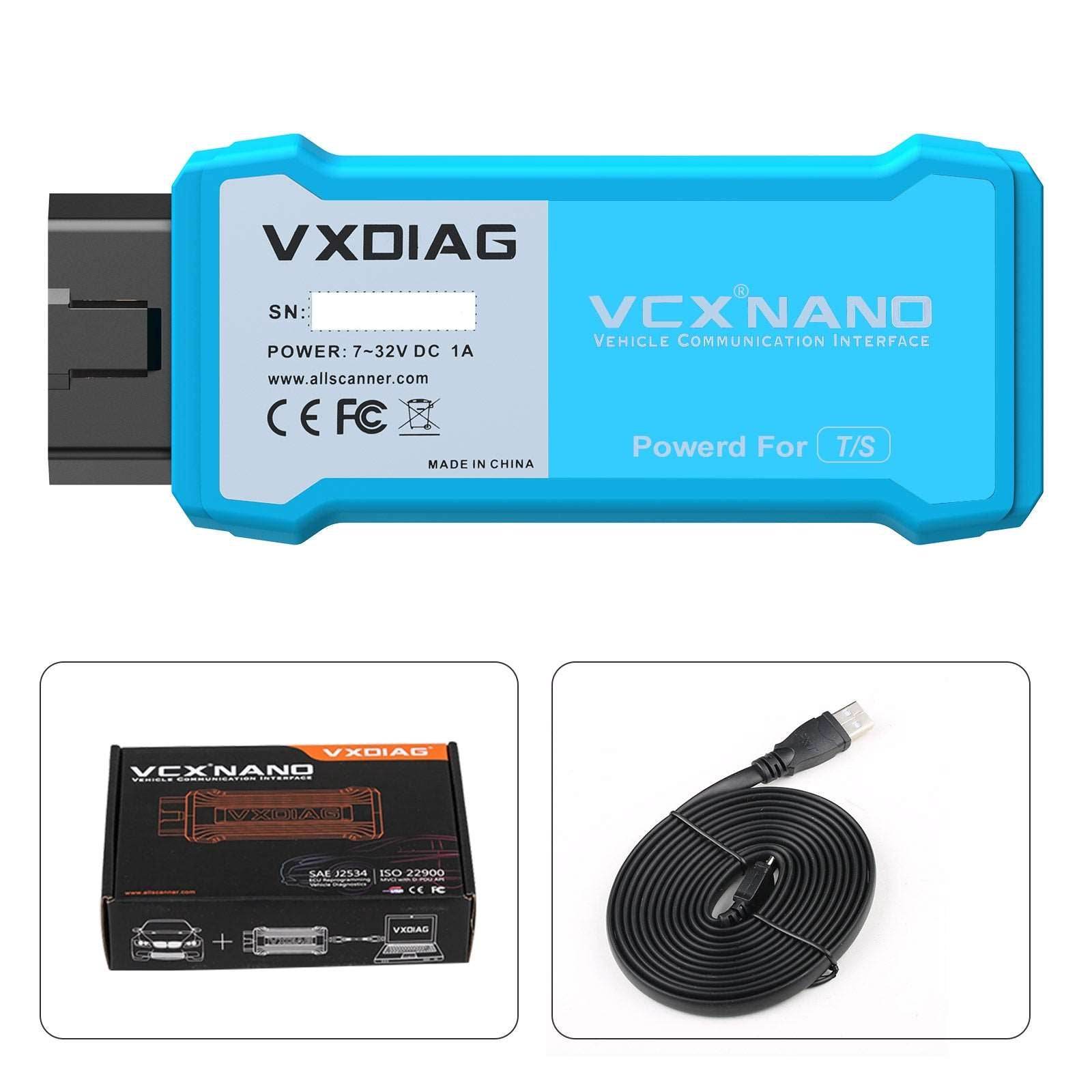 VXDIAG VCX NANO for Toyota & Lexus 2000–2025 – Full System Diagnostic Tool with WIFI &amp; USB, Lifetime License.