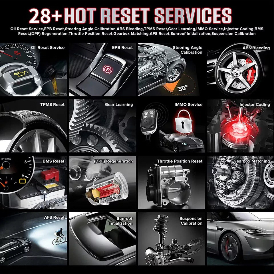 LAUNCH X431 CRP909E OBD2 Scanner – All System Diagnostic Tool with 28+ Reset Services & Live Data | WiFi Update | IMMO | Battery Test.