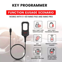 Launch X-431 Key Programmer – Universal Smart Key & Transponder Tool for X-431 Scanners.